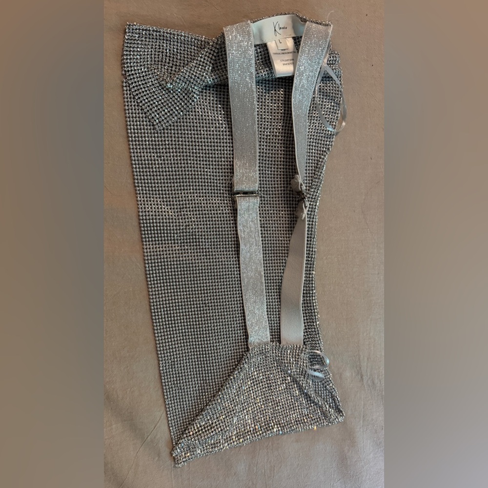 Kelsis - Rhinestone Mesh Top - L - Picture 2 of 4